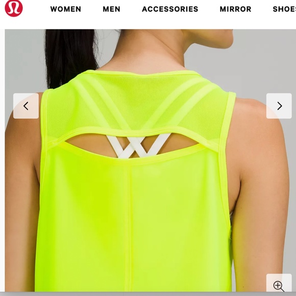 NWT - Lulu Lemon Cut Back Crop Tank - Size 2, Highlighter yellow - Picture 3 of 13